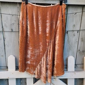 Patric Gerard France Velvet Burnt Orange Skirt Gorgeous